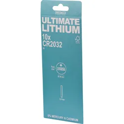 Deltaco Ultimate Lithium 3V, CR2032 Knapcelle - 10 stk. - Batteri Deltaco Ultimate Lithium 3V, CR2032 Knapcelle - 10 stk. - Batteri